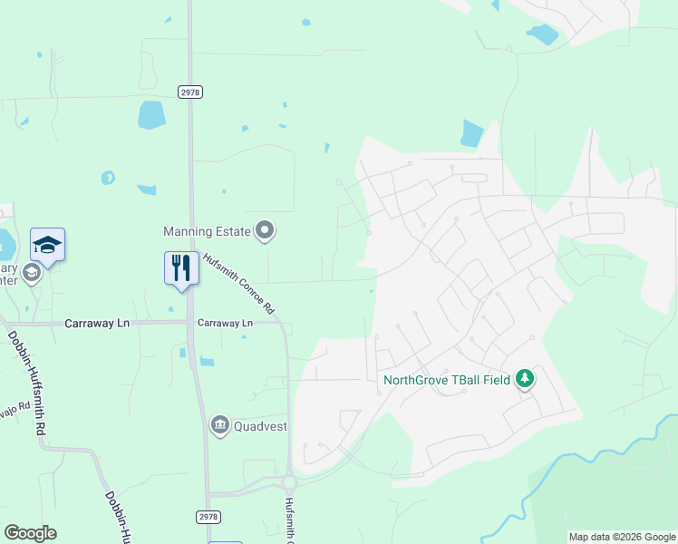 map of restaurants, bars, coffee shops, grocery stores, and more near 8418 Standard Road in Magnolia
