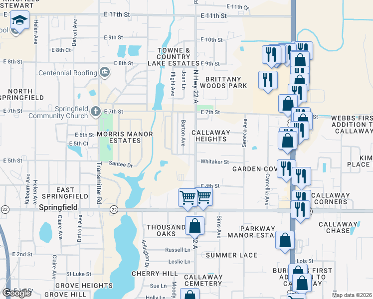 map of restaurants, bars, coffee shops, grocery stores, and more near 602 Barton Avenue in Panama City