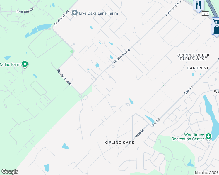 map of restaurants, bars, coffee shops, grocery stores, and more near 1110 Lakewood Drive in Pinehurst