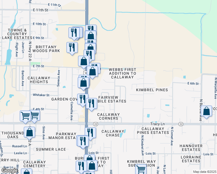map of restaurants, bars, coffee shops, grocery stores, and more near 5713 East 5th Court in Panama City