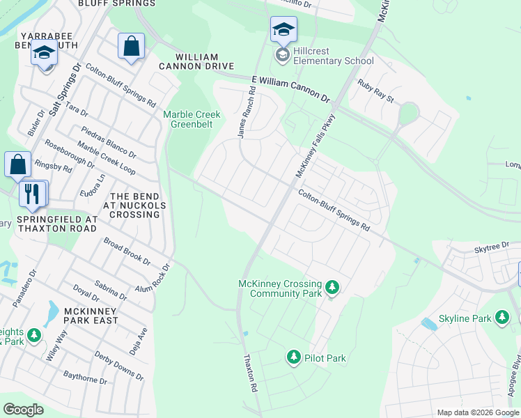 map of restaurants, bars, coffee shops, grocery stores, and more near 7213 Nutria Run in Austin