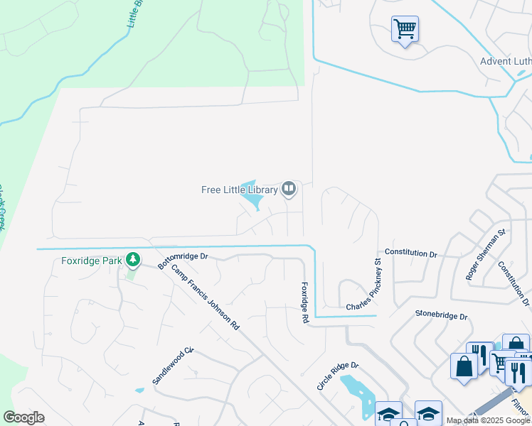 map of restaurants, bars, coffee shops, grocery stores, and more near 824 Richmond Court in Orange Park