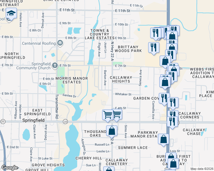map of restaurants, bars, coffee shops, grocery stores, and more near 602 Barton Avenue in Panama City