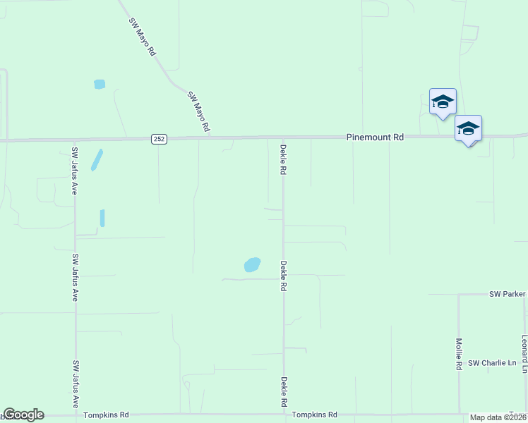 map of restaurants, bars, coffee shops, grocery stores, and more near 376 Dekle Road in Lake City