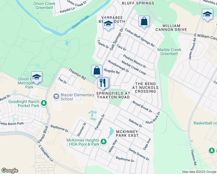map of restaurants, bars, coffee shops, grocery stores, and more near in Austin