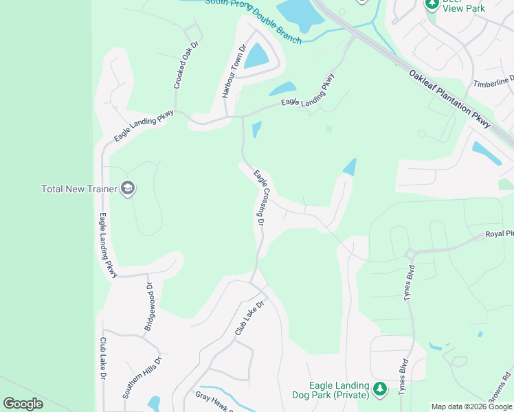map of restaurants, bars, coffee shops, grocery stores, and more near 1392 Eagle Crossing Drive in Orange Park