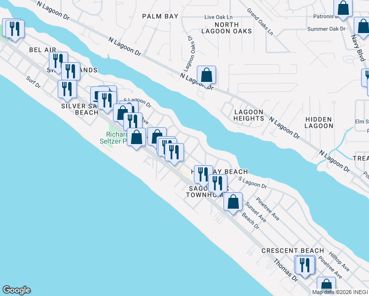 map of restaurants, bars, coffee shops, grocery stores, and more near 3905-3907 Ural Street in Panama City