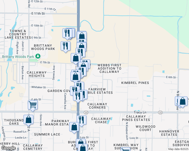 map of restaurants, bars, coffee shops, grocery stores, and more near 5807 Butler Drive in Panama City