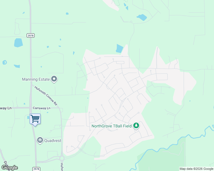 map of restaurants, bars, coffee shops, grocery stores, and more near 27013 Sofia Forest Drive in Magnolia