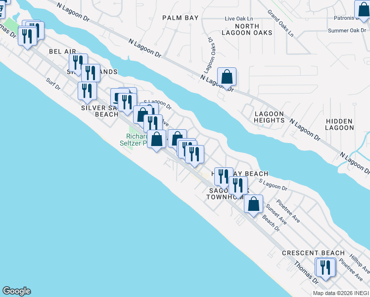 map of restaurants, bars, coffee shops, grocery stores, and more near 4026 Venus Street in Panama City