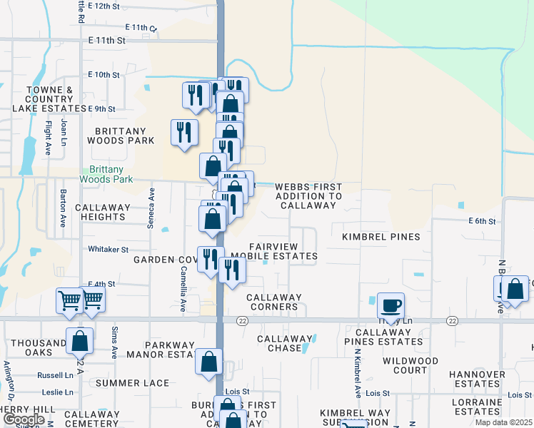 map of restaurants, bars, coffee shops, grocery stores, and more near 5807 Butler Drive in Panama City