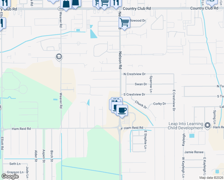 map of restaurants, bars, coffee shops, grocery stores, and more near 1801-2021 Plantation Dr in Lake Charles