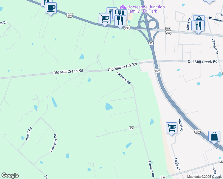 map of restaurants, bars, coffee shops, grocery stores, and more near 2440 Country Meadows Lane in Brenham
