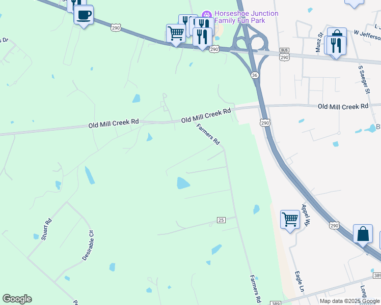 map of restaurants, bars, coffee shops, grocery stores, and more near 2440 Country Meadows Lane in Brenham