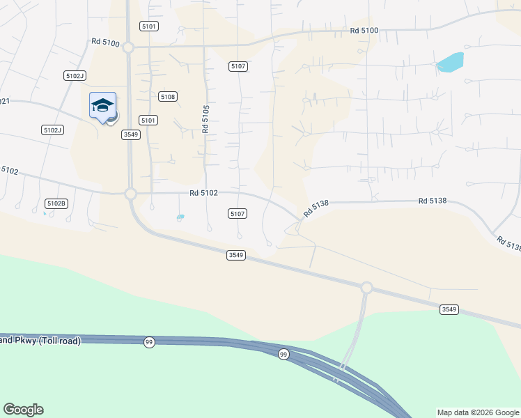 map of restaurants, bars, coffee shops, grocery stores, and more near 134 Road 5102 in Cleveland