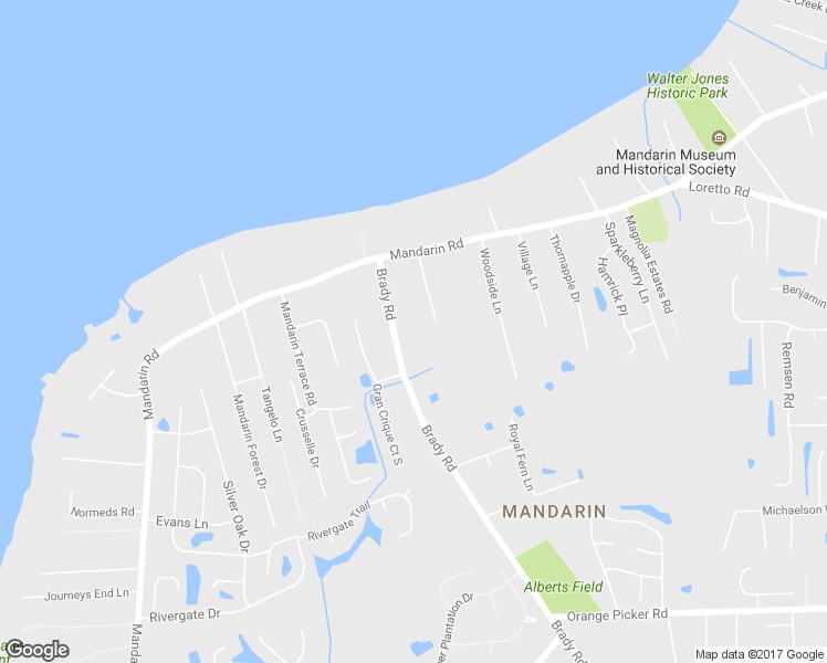 map of restaurants, bars, coffee shops, grocery stores, and more near 12243 Mayors Drive in Jacksonville