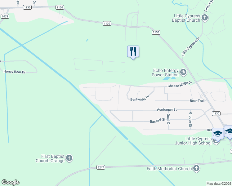 map of restaurants, bars, coffee shops, grocery stores, and more near 6350 Chasse Gardens Drive in Orange