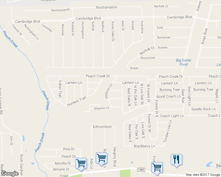 map of restaurants, bars, coffee shops, grocery stores, and more near 261 Pine Lane in New Caney