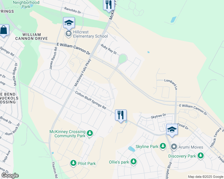 map of restaurants, bars, coffee shops, grocery stores, and more near 7406 Wynkoop Court in Austin