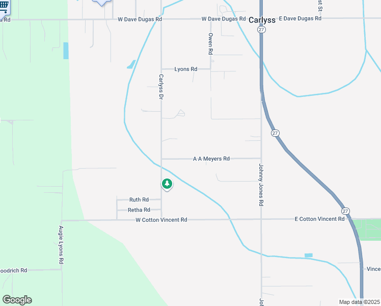 map of restaurants, bars, coffee shops, grocery stores, and more near 401 A A Meyers Road in Sulphur