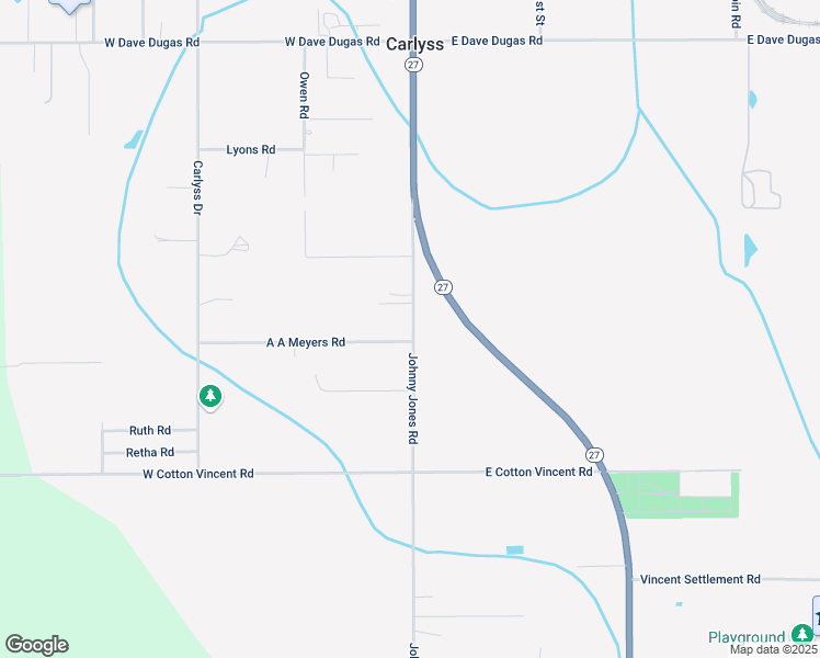 map of restaurants, bars, coffee shops, grocery stores, and more near 5877 Johnny Jones Road in Sulphur