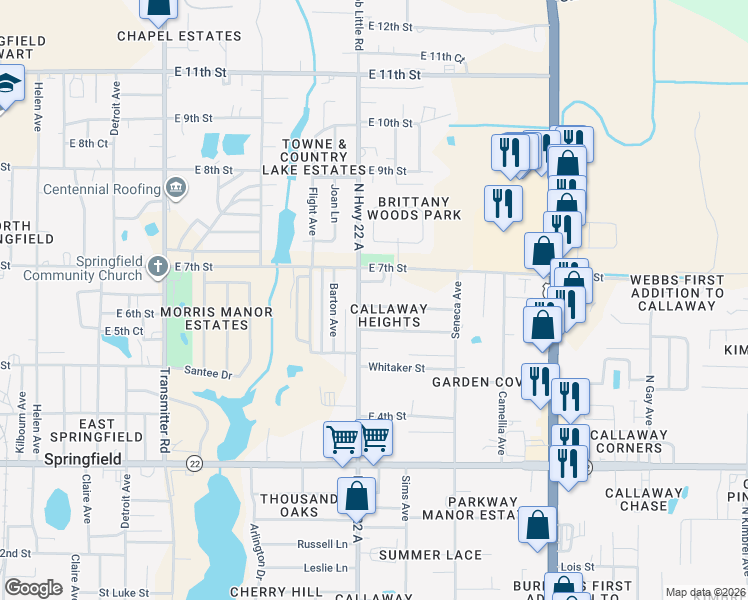 map of restaurants, bars, coffee shops, grocery stores, and more near 5013 Hagin Drive in Panama City
