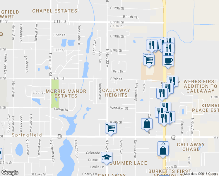 map of restaurants, bars, coffee shops, grocery stores, and more near 620 Bob Little Road in Panama City