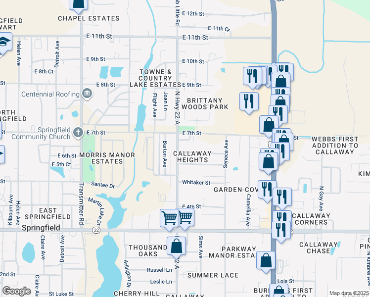 map of restaurants, bars, coffee shops, grocery stores, and more near 620 Bob Little Road in Panama City