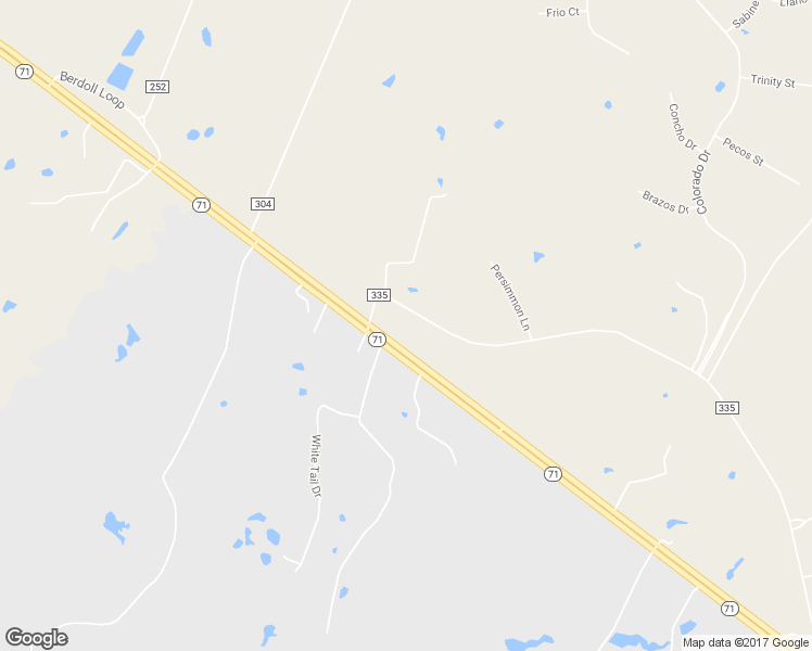 map of restaurants, bars, coffee shops, grocery stores, and more near 2450 Texas 71 in Cedar Creek