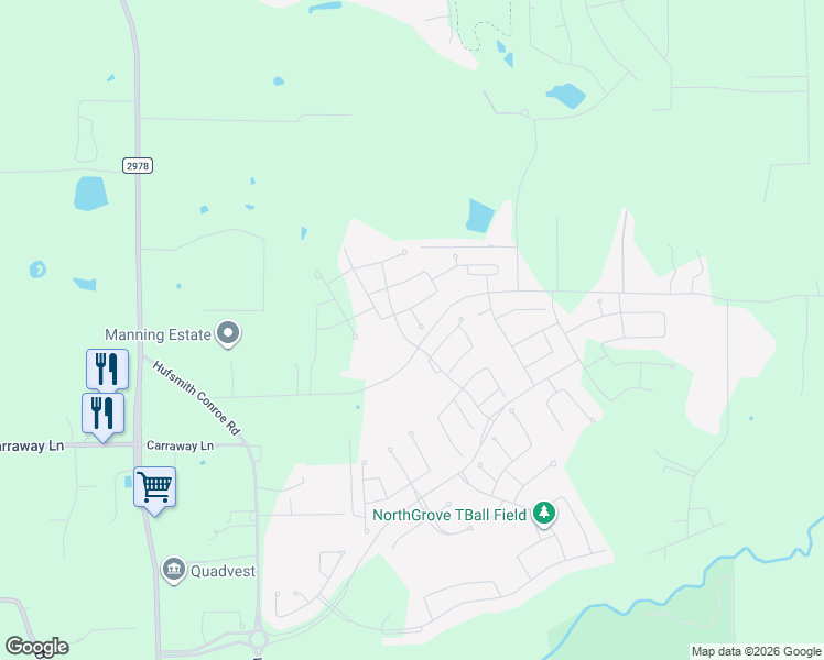 map of restaurants, bars, coffee shops, grocery stores, and more near 27020 Hidden Rock Court in Magnolia