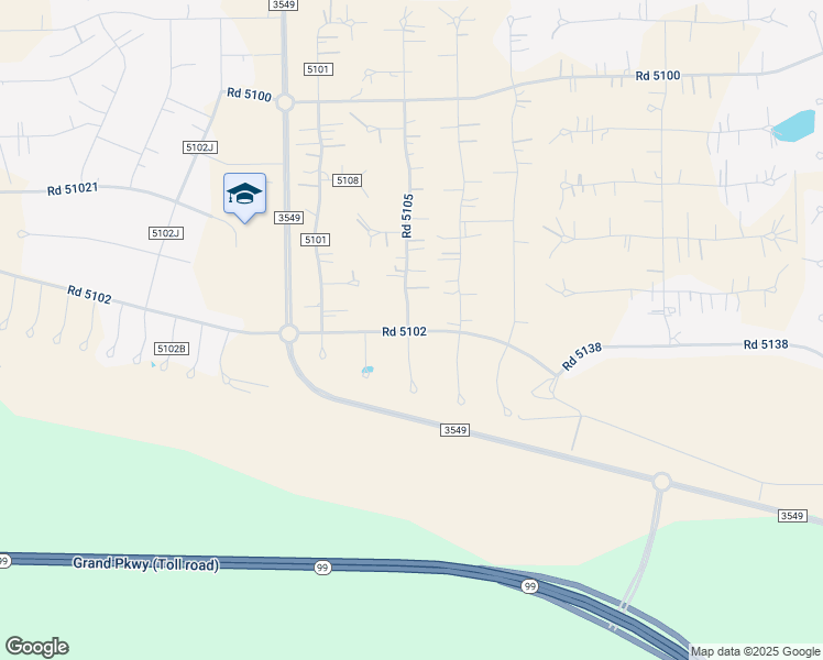 map of restaurants, bars, coffee shops, grocery stores, and more near 288 Road 5102 in Cleveland