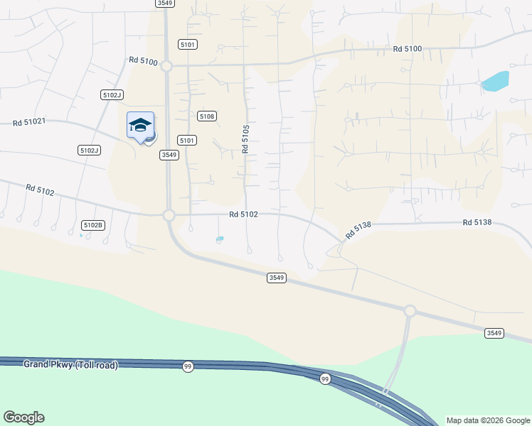 map of restaurants, bars, coffee shops, grocery stores, and more near 288 Road 5102 in Cleveland