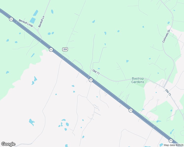 map of restaurants, bars, coffee shops, grocery stores, and more near 2450 Texas 71 in Cedar Creek