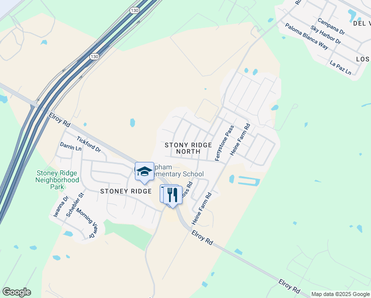 map of restaurants, bars, coffee shops, grocery stores, and more near 6808 Panda Royle Drive in Austin
