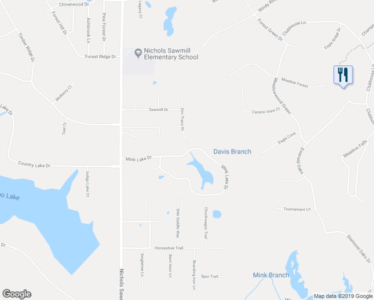 map of restaurants, bars, coffee shops, grocery stores, and more near 18822 Mink Lake Drive in Magnolia