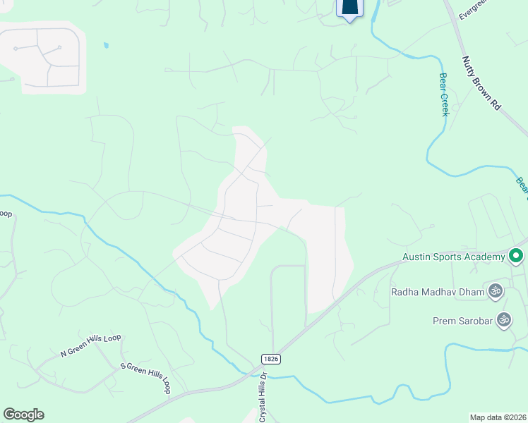 map of restaurants, bars, coffee shops, grocery stores, and more near 185 Windinghart Lane in Austin