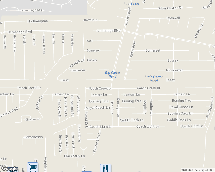 map of restaurants, bars, coffee shops, grocery stores, and more near 26737 Peach Creek Drive in New Caney
