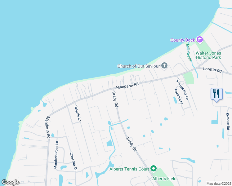 map of restaurants, bars, coffee shops, grocery stores, and more near 12471 Mandarin Road in Jacksonville