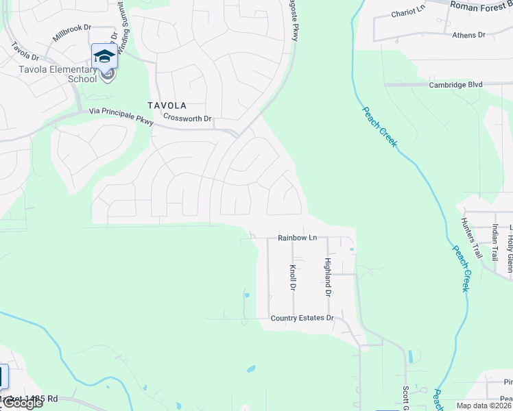 map of restaurants, bars, coffee shops, grocery stores, and more near 24907 Rainbow Lane in New Caney