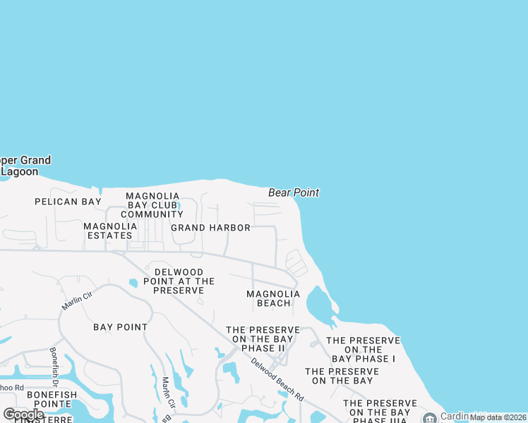 map of restaurants, bars, coffee shops, grocery stores, and more near 2218 Cochran Road in Panama City Beach