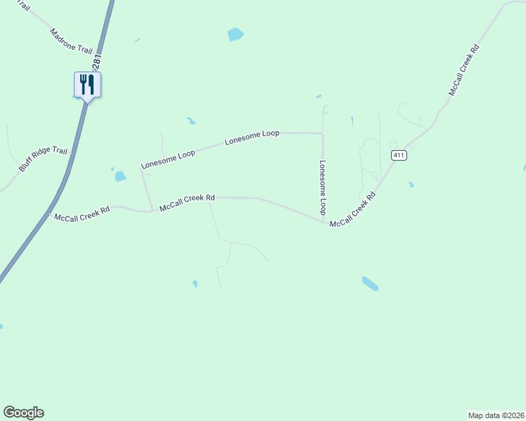 map of restaurants, bars, coffee shops, grocery stores, and more near 3904 County Road 411 in Blanco