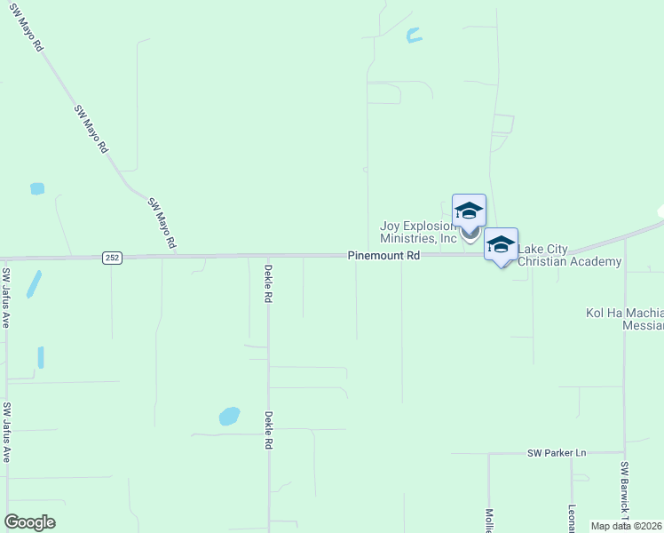 map of restaurants, bars, coffee shops, grocery stores, and more near 3575 Pinemount Road in Lake City