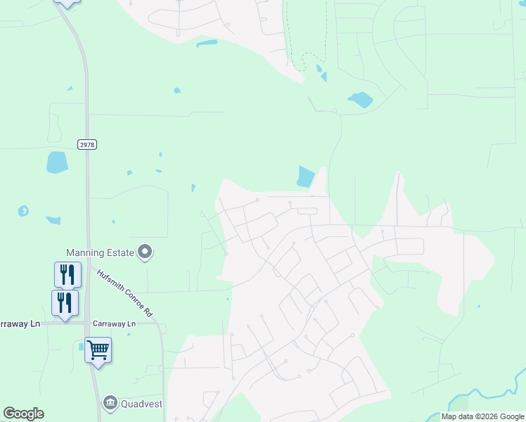 map of restaurants, bars, coffee shops, grocery stores, and more near 7826 Axis Ridge Dr in Magnolia