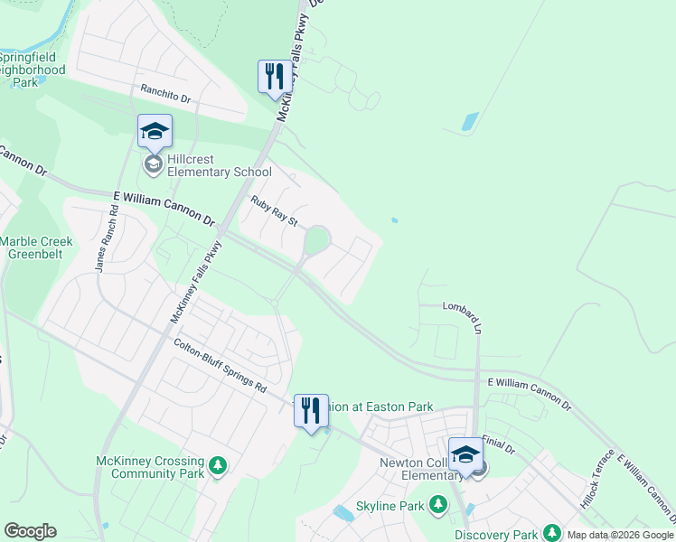 map of restaurants, bars, coffee shops, grocery stores, and more near 7112 Garnet Mill Lane in Austin