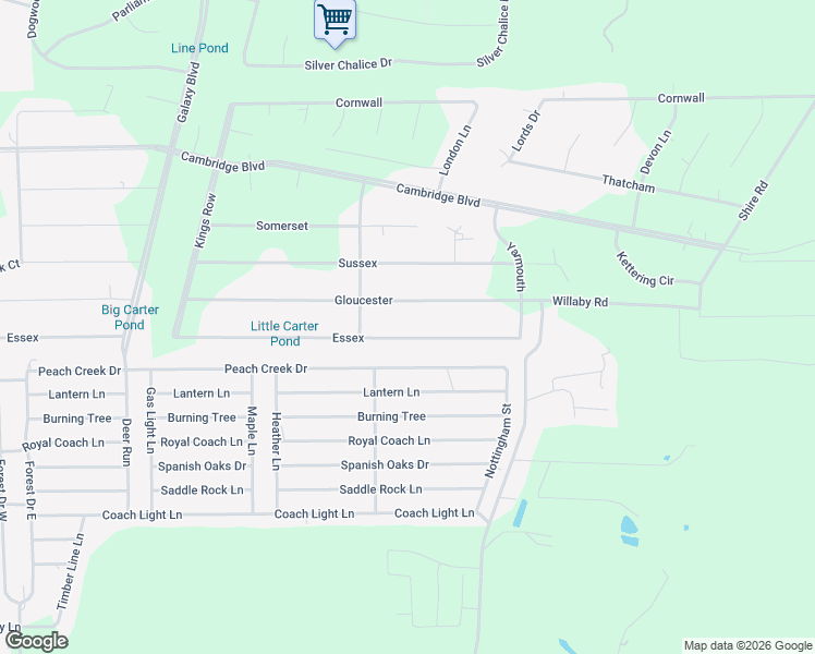 map of restaurants, bars, coffee shops, grocery stores, and more near 25925 Essex in New Caney