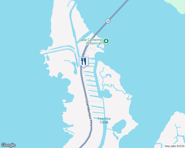 map of restaurants, bars, coffee shops, grocery stores, and more near 4510 Touche Road in New Orleans