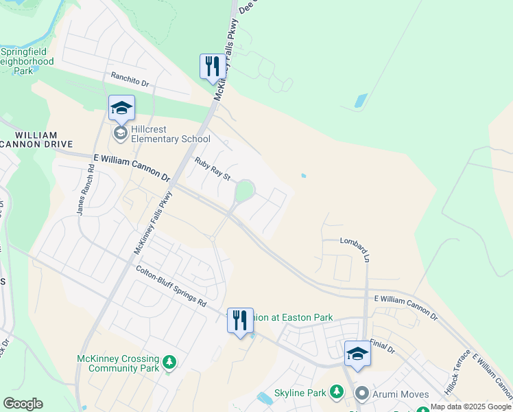 map of restaurants, bars, coffee shops, grocery stores, and more near 7112 Garnet Mill Lane in Austin