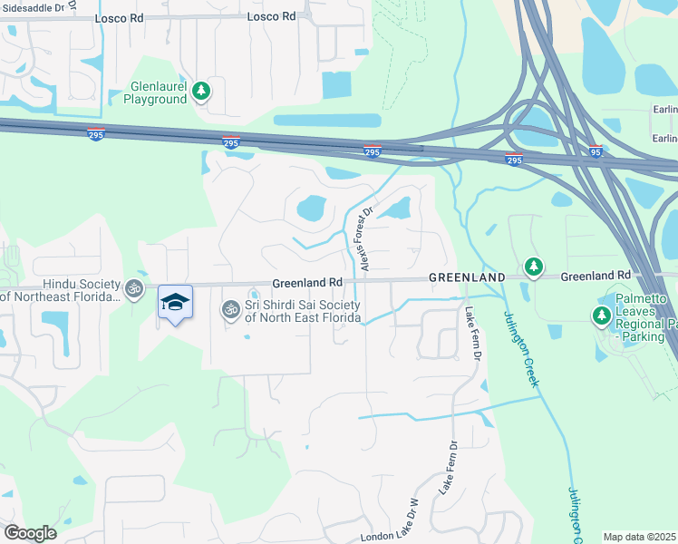 map of restaurants, bars, coffee shops, grocery stores, and more near 11676 Oxford Crest Lane in Jacksonville