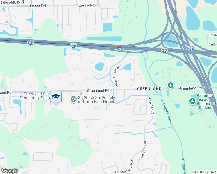 map of restaurants, bars, coffee shops, grocery stores, and more near 11676 Oxford Crest Lane in Jacksonville
