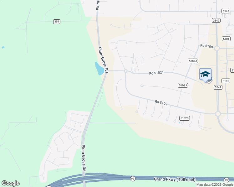 map of restaurants, bars, coffee shops, grocery stores, and more near Plum Grove Road in New Caney